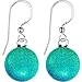 Handcrafted Temptatious Teal Dichroic Glass Earrings