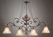 Fine Art Lamps 302240, Stile Bellagio Blown Glass Cone Pendant, 4 Light, 400 Total Watts, Leather