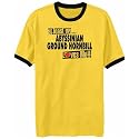 T-Shirt Ringer Yellow " At Least My Abyssinian Ground Hornbill Loves Me ! " Animals