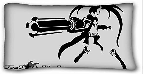 Custom ( Anime Black Rock Shooter ) Popular 20x36 inch One Side Pizza Rectangle Pillowcase suitable for King-bed PC-Purple-27564