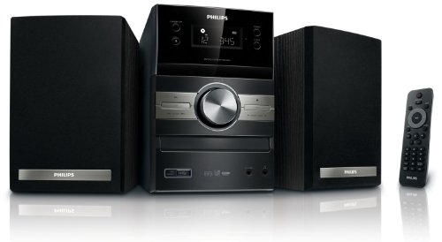 Philips MCM 305 Kompaktanlage (CD/MP3/WMA-Player, UKW-/MW-Tuner, USB 2.0) schwarz