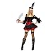 Skque Vixen Maiden Wench Romantic Pirate with Hat Hot Naughty Skimpy Costume (Women Adult Small/Medi