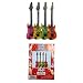 4 INFLATABLE GUITARS 106cm - ASSORTED COLOURS