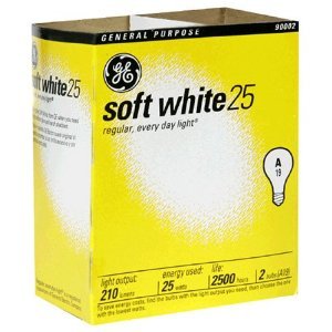 GE Lighting 97492 25A W Soft White Light Bulb by General Electric