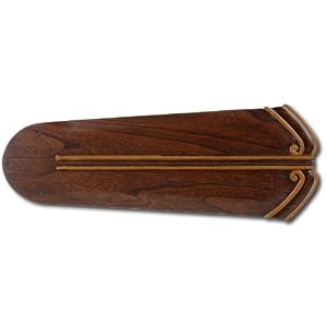 Craftmade Fan Blade Set B556C-CH10 Five, Custom Carved Walnut Blades by 