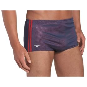 Speedo Men's Poly Mesh Square Leg Bathing Suit