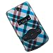 Crystal Hard BLUE Cover Case with CHECKERED Design for Sony Ericsson W518 AT&T [WCM470]