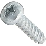 Steel Thread Rolling Screw for Plastic, Zinc Plated, Pan Head, Phillips Drive, #2-28 Thread Size, 3/8" Length (Pack of 100)