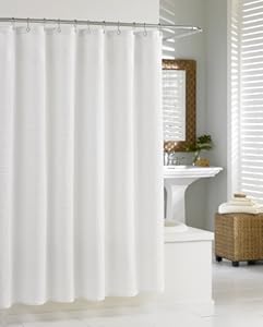 Kassatex Scs 115 Waf W Waffle Shower Curtain White Table Makeup