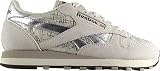 Reebok Women's Classic Leather Scratched Retro Shoes,Paperwhite/Earth/Khaki/Champagne,12 M