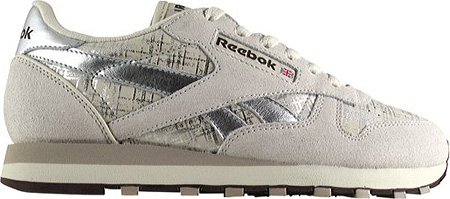 Reebok Women's Classic Leather Scratched Retro Shoes,Paperwhite/Earth/Khaki/Champagne,12 M from Reebok