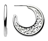 Image of Kit Heath Sterling Silver 60FHOX Ladies Lace Hoop Earrings
