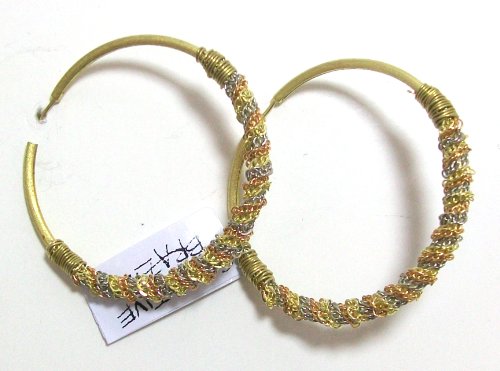 3-Tone (18k Gold Plated, Silver Rhodium Plated, and Rosegold Plated) Wire-Wrapped 1.5