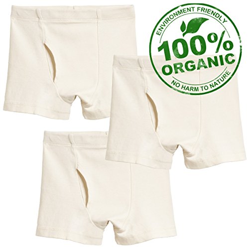 City Threads Little Boys' Boxer Briefs Underwear in 100% Organic Cotton (2T-6)