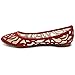 Ollio Women's Shoe Mesh Floral Glitter Ballet Flat