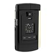 Samsung SCH-U740, U740 Solid Black Crystal Snap On Cover Case with Belt Clip