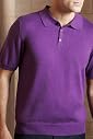 Collezione Cotton Rich Plain Polo Shirt with Cashmere [T30 -3945c-S-LCTB]