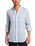 French Connection Men's Open Pit Double Long Sleeve Button Down Shirt