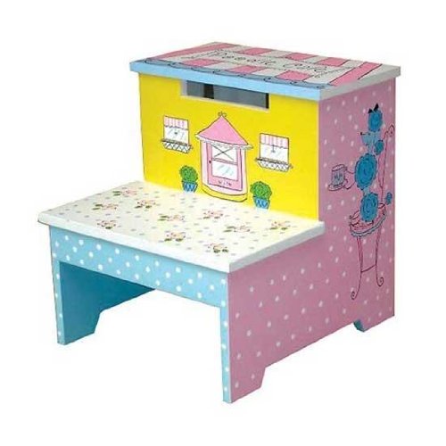 Childrens Toyshop  Toys : LC Creations Poodles in Paris Handpainted Stepstool