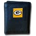 NFL Boxed Trifold Leather Wallet in Tin - Green Bay Packers