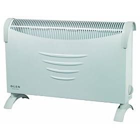 Glen G2T Compact Electric Convector Heater, 2 Kilowatt