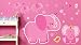 Pink Elephants Giant Wall Decals Party Supplies (Pink)