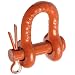CM M546P Round Pin Midland Super Strong Chain Shackle, Carbon Steel, 1/4" Size, 3/4 ton Working Load Limit