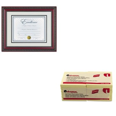 KITDAXN3245S3TUNV35668 - Value Kit - DAX MANUFACTURING INC. World Class Document Frame w/Certificate (DAXN3245S3T) and Universal Standard Self-Stick Notes (UNV35668)