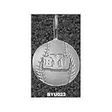 BYU Cougars Solid Sterling Silver ''BYU'' Baseball Pendant