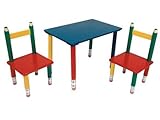 Kindersitzgruppe Holz Bleistift Kinder Maltisch Kindermöbel