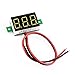 DROK Ultra-Small 2 Wires Voltmeter Guage White LED 0.36 Inches DC 3.0-30V Digital Volt Meter Motorcycle Car Battery Tester 5V 12V 24V DC Voltage Check Detector