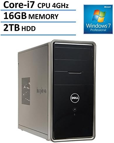 2016 New Edition Dell Inspiron 3000 High Performance Flagship Desktop, Windows 7/10 professional, Intel Quad Core i7-4790 8M Cache up to 4GHz, 16GB DDR3, 2TB HDD, DVD Drive, HDMI, VGA, Bluetooth