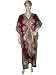 Caftan for Nightwear Casual Dress Cerise Red V-neckline Lounge Wear Kaftan