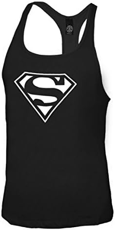PFlex Men's Tank Top Superman "S" Man Of Steel Racerback Stringer