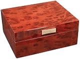 Navarre Exotic Wood with Laquer Cigar Humidor (Holds up to 50 Cigars)