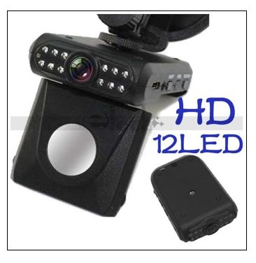 Car DVR Camera Camcorder Recorder w/ 12 LED IR Night Vision and 2.5 LCD