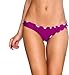 Wavy Ruffle and Ruched Back Bikini Swim Bottom Women's Sexy Swimsuit Beachwear Brazilian Cut Made in USA by Coqueta Swimwear