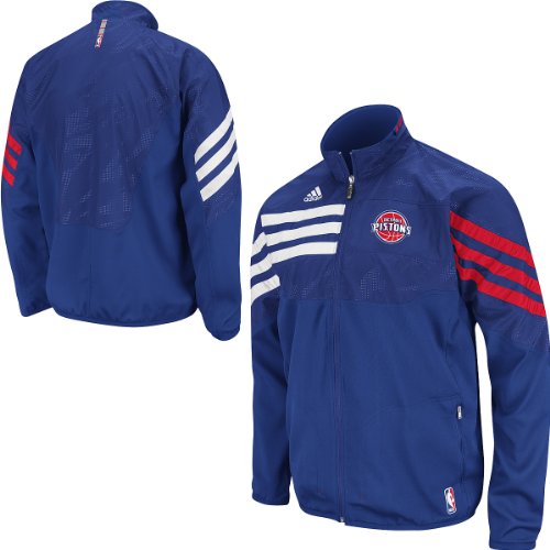 Adidas Detroit Pistons On-Court Warmup Jacket Large