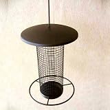 Metall Futterhaus Futtertrichter rund braun lackiert