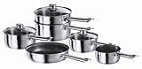 Tower 6 Piece Stainless Steel Pan set