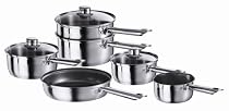 Tower 6 Piece Stainless Steel Pan set