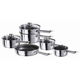 Tower 6 Piece Stainless Steel Pan set
