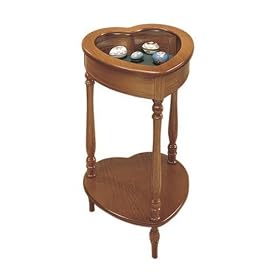 Powell Nostalgic Oak Heart Curio Table