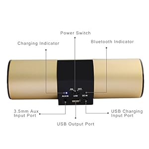 Best price for LuguLake II Charge 10Watt Wireless tooth Speaker Built-in 4000mAh External Battery Pack w/Alumium Stand for Iphone 6