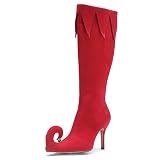 371-Joy, 3.5 Faux Seude Elf Knee-Boot in 3 Colors - Perfect for Halloween Costumes!, by Ellie Shoes