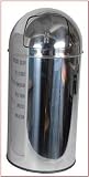 EDELSTAHL 40 LITTER PUSH MÜLLEIMER ABFALLEIMER 40L PAPIERKORB NEU