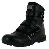COOGI Range Mens Strapped Hi Genuine Leather Sneakers Boots Hybrid Shoes