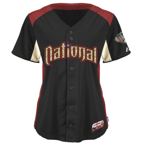 National League 2011 All-Star Game Women's Batting Practice Jersey: Black MLB Women's BP Jersey