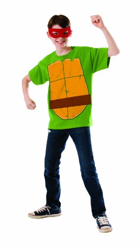 Teenage Mutant Ninja Turtle Child's Raphael Costume Top and Eye Mask, Small