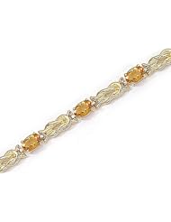 14kt Yellow Gold Oval Citrine Bracelet.
